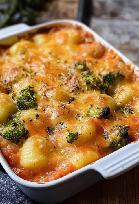 Gnocchi-Brokkoli-Auflauf mit Tomatensoße
